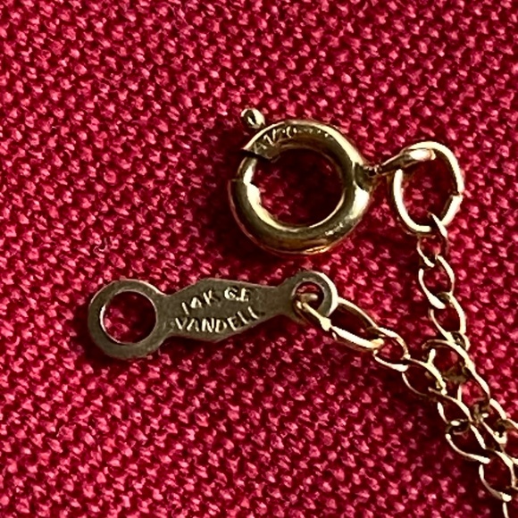 VTG I Van Dell I 14K Gold Filled I Embellished Centerpiece Choker Necklace - Picture 7 of 16